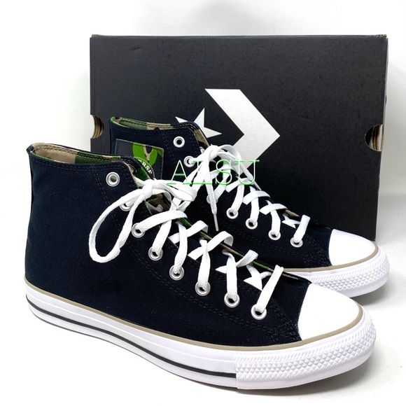 Converse Ctas Canvas High Top Black Khaki Men’s - Picture 7 of 11